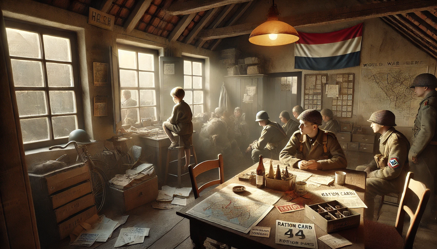 a Dutch Resistance scene during World War II.